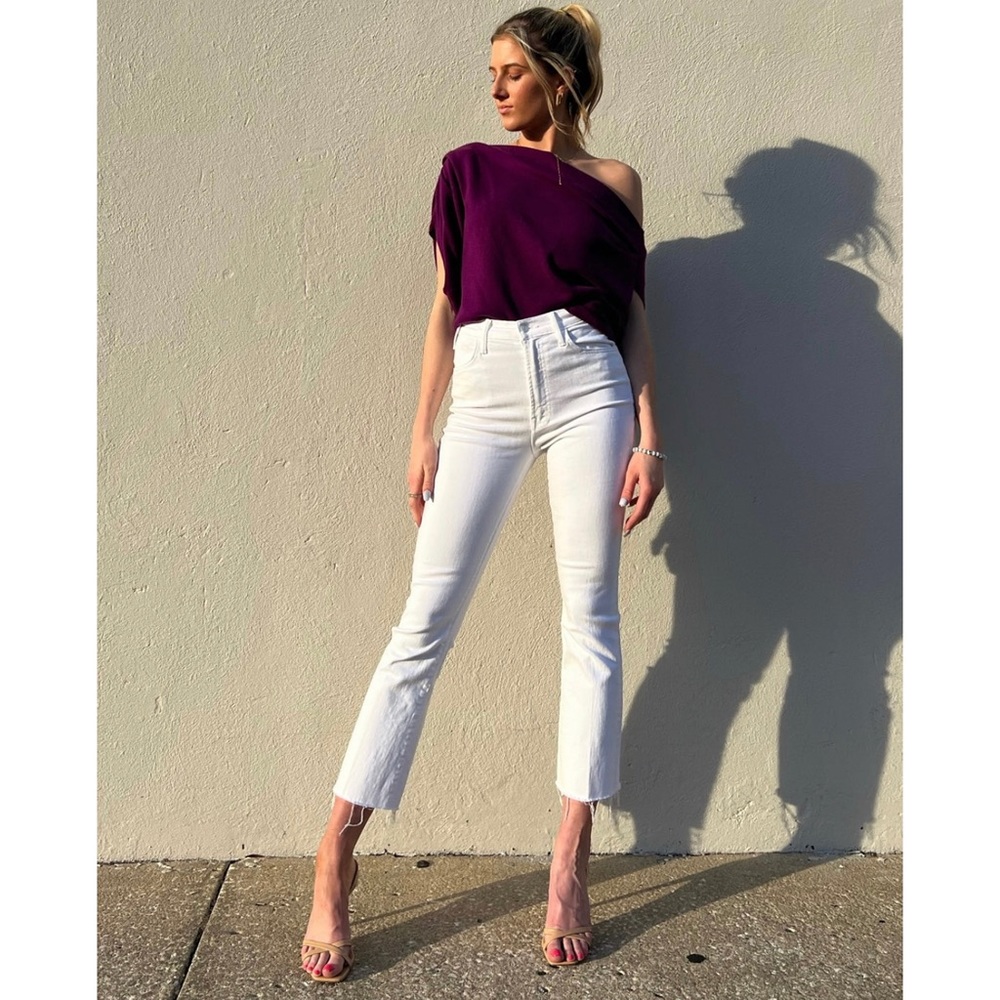 MOTHER The Hustler High-Rise Ankle Fray Jeans - Picture 2 of 7